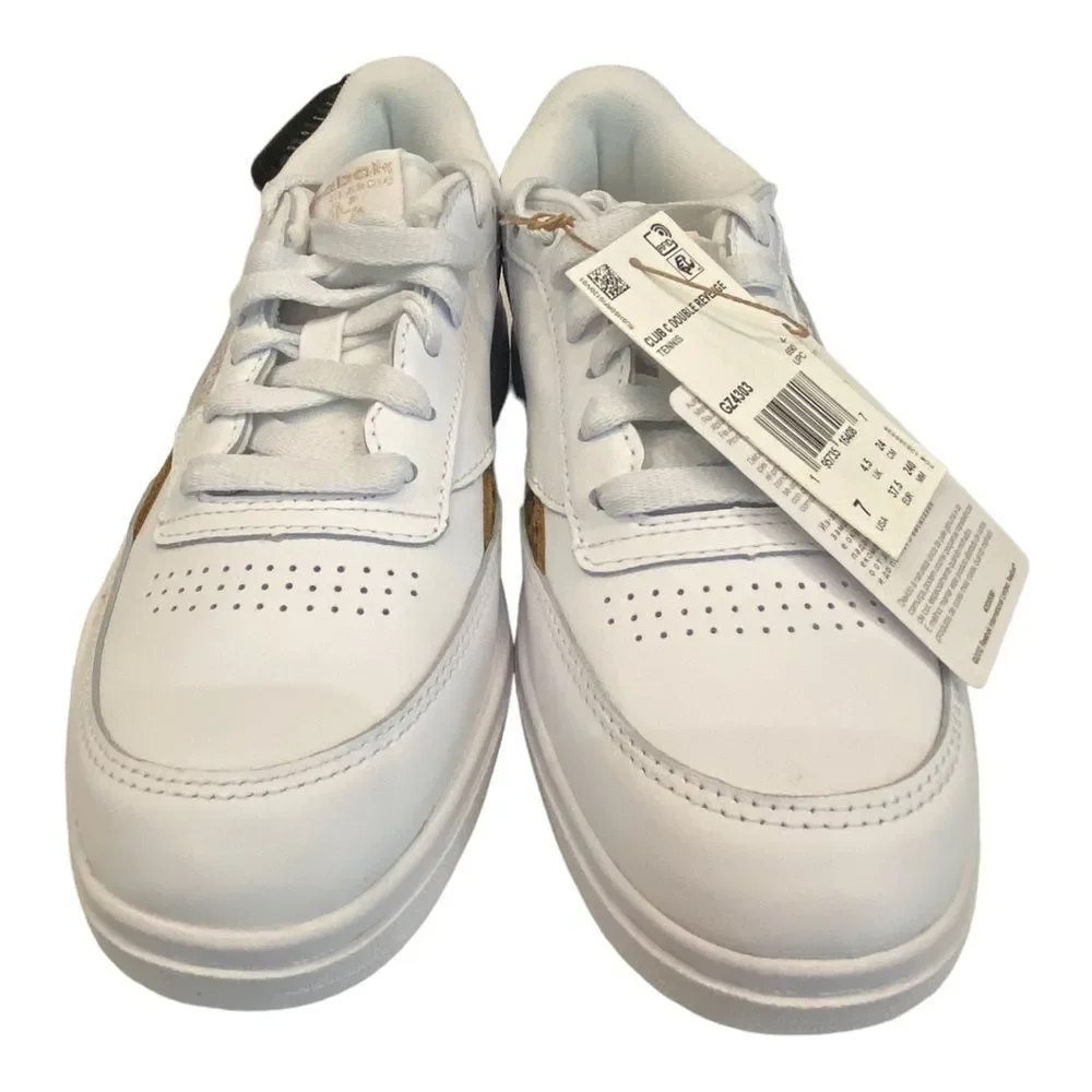 NEW Reebok Club C Double Revenge Geo Brown White Womens Tennis Shoes Sneakers 7